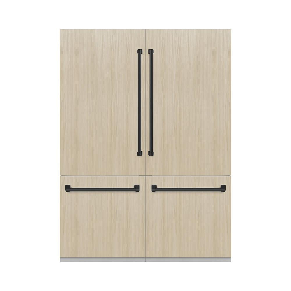 Autograph Edition 60 In. 32.2 Cu. Ft. Panel Ready French Door Built-in Bottom Freezer Refrigerator With Water Dispenser And Ice Maker With Matte Black Accents RBIVZ60MB