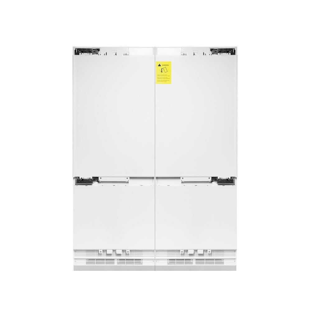 ZLINE Autograph Edition 60 in. 32.2 cu. ft. Panel Ready French Door Built-In Bottom Freezer Refrigerator with Water Dispenser and Ice Maker with Matte Black Accents (RBIVZ-60-MB) RBIVZ60MB