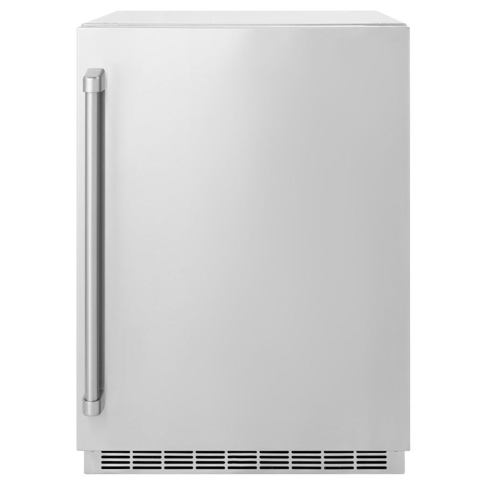 24in. Touchstone 151 Can Beverage Fridge With Solid Stainless Steel Door RBSOST24