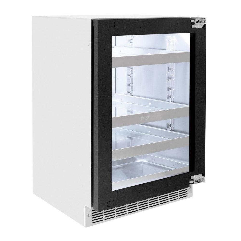 AutographEdition 24 in. Touchstone 151 Can Beverage Fridge With Panel Ready Glass Door And Champagne Bronze Handle RBSPOZ24CB