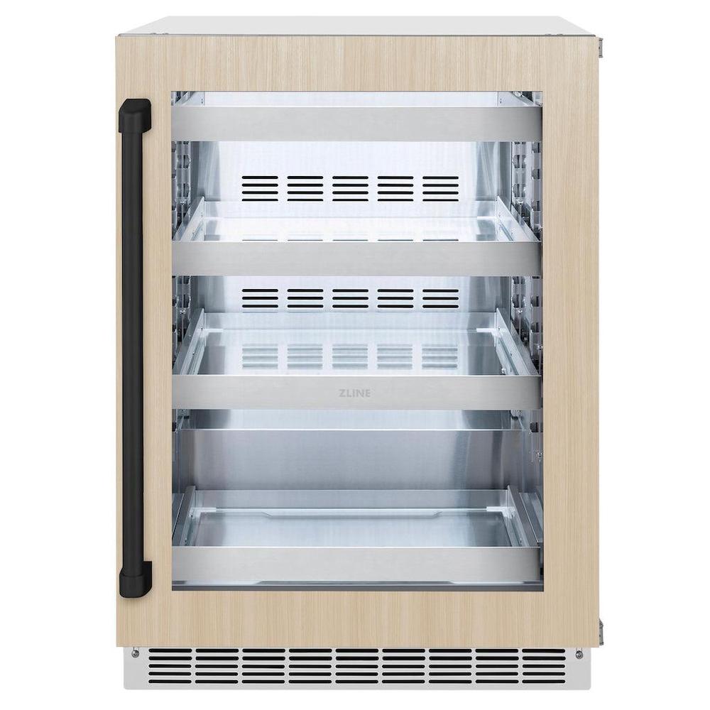 AutographEdition 24 in. Touchstone 151 Can Beverage Fridge With Panel Ready Glass Door And Matte Black Handle RBSPOZ24MB