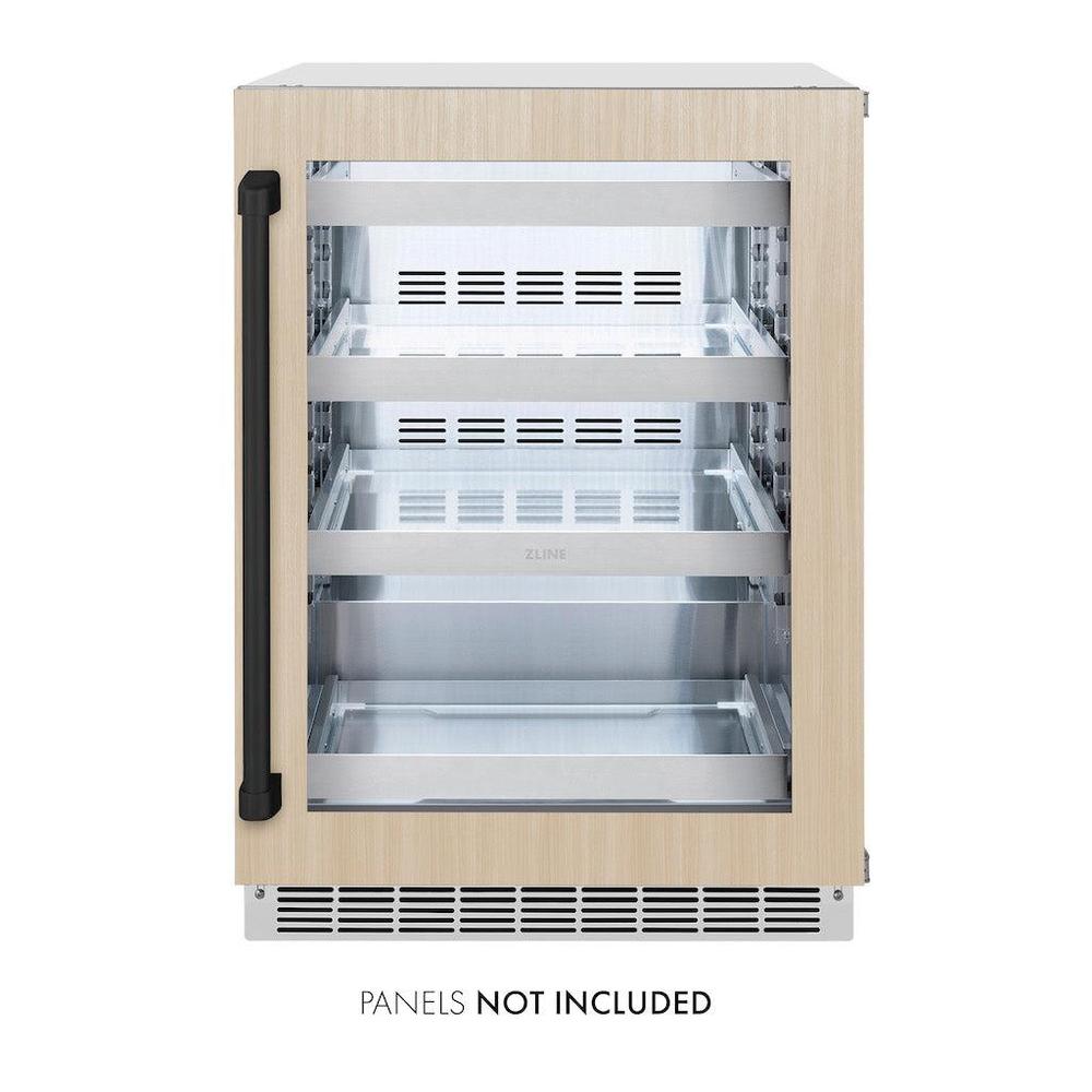 AutographEdition 24 in. Touchstone 151 Can Beverage Fridge With Panel Ready Glass Door And Matte Black Handle RBSPOZ24MB