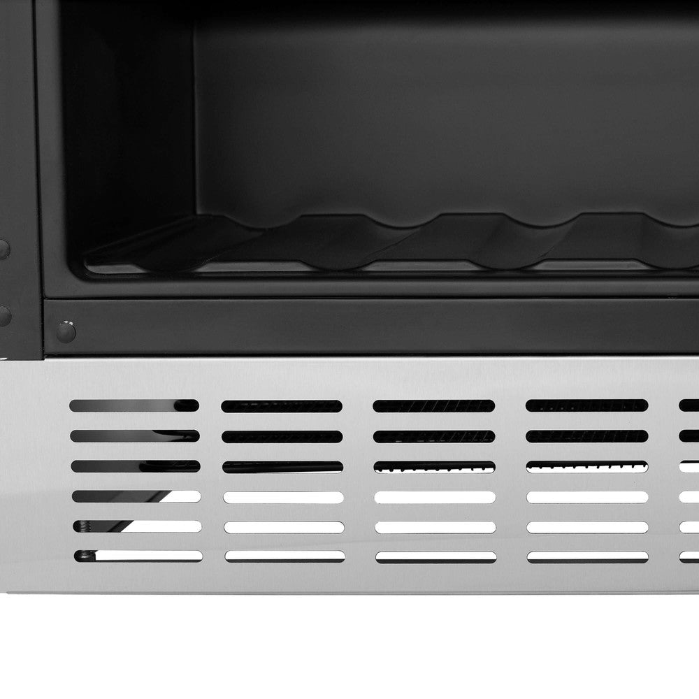 Autograph Edition 24 In. Monument 154 Can Beverage Fridge In Stainless Steel With Polished Gold Accents RBVZUS24G