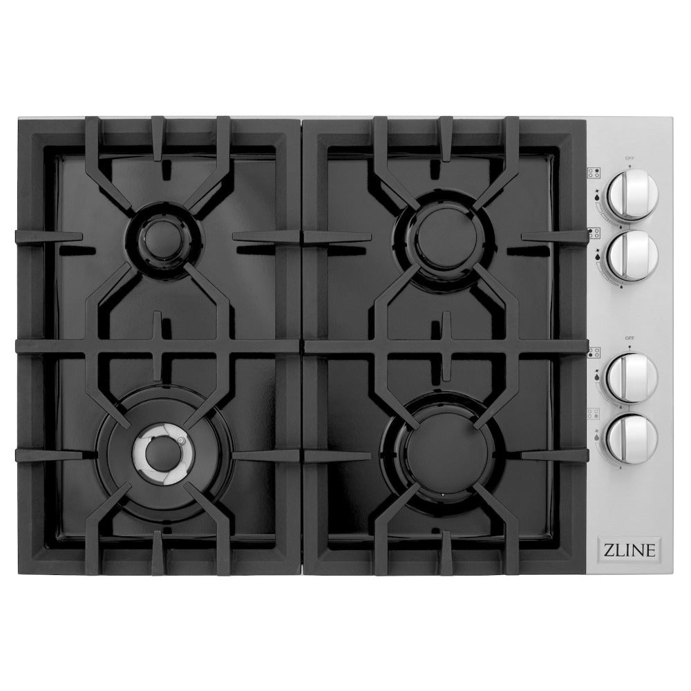 30" Dropin Gas Stovetop with 4 Gas Burners and Porcelain Top RC30PBT