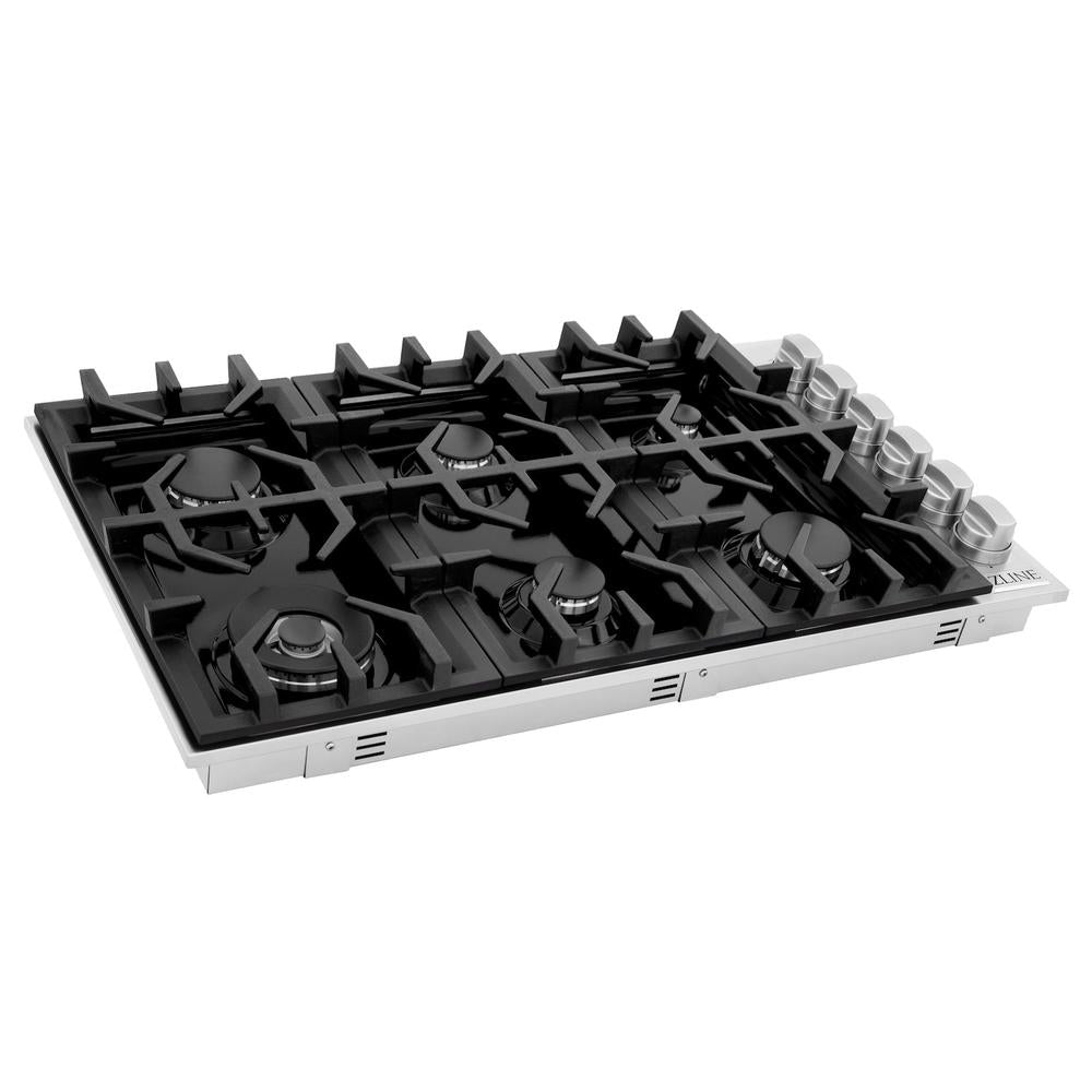 36" Dropin Gas Stovetop with 6 Gas Burners and Porcelain Top RC36PBT
