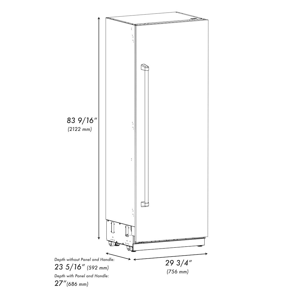 Autograph Edition 30 in. 16.7 cu. ft. Column Refrigerator RCRVZBS30CB