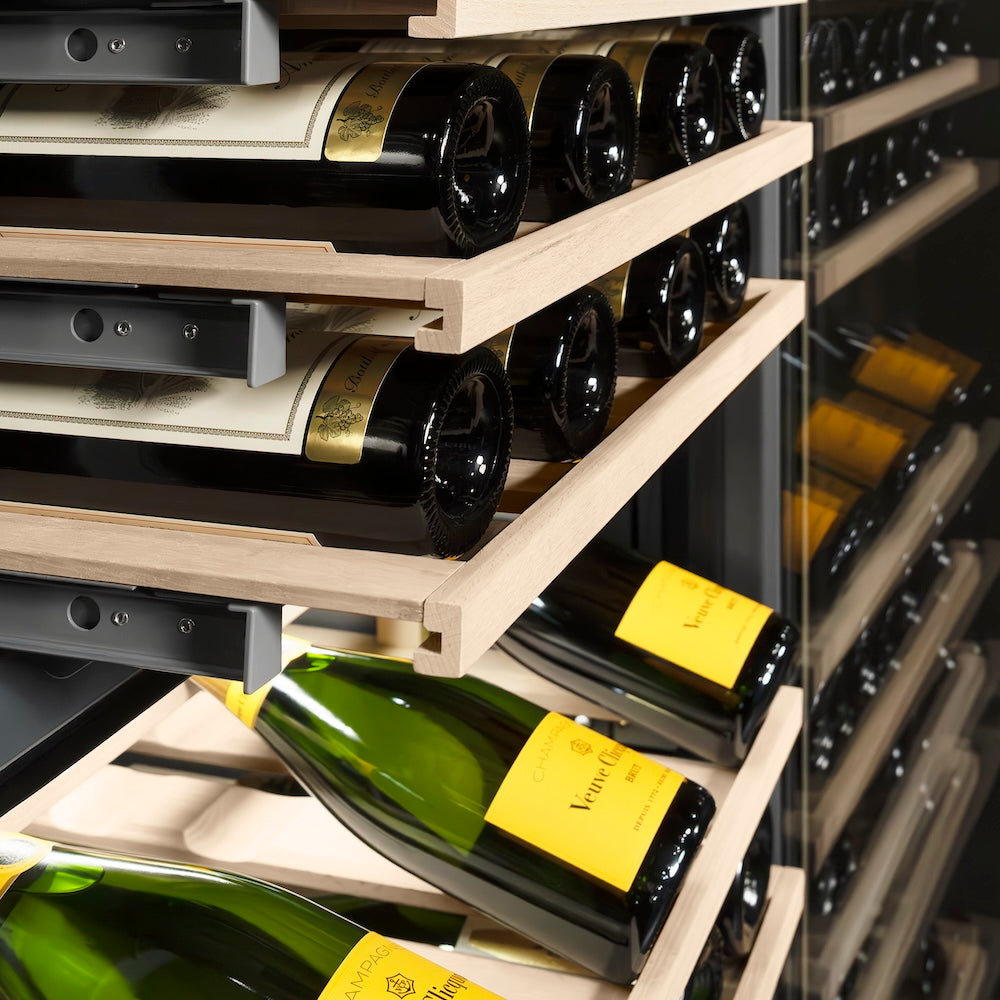 ZLINE 18 in. 9.0 cu. ft. Triple Zone 68 Bottle Left Hinge Column Wine Cooler in White Matte (RCWVL-WM-18) RCWVLWM18