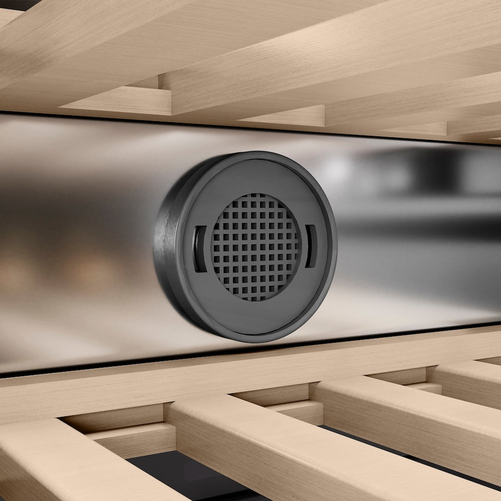 ZLINE 18 in. 9.0 cu. ft. Triple Zone 68 Bottle Left Hinge Column Wine Cooler in White Matte (RCWVL-WM-18) RCWVLWM18