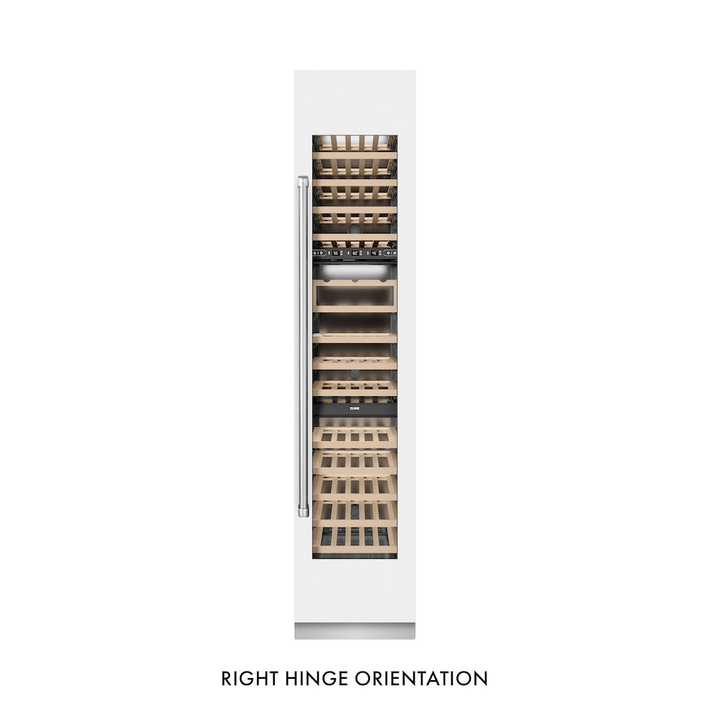 18 in. 9.0 cu. ft. Triple Zone 68 Bottle Right Hinge Column Wine Cooler RCWVRWM18