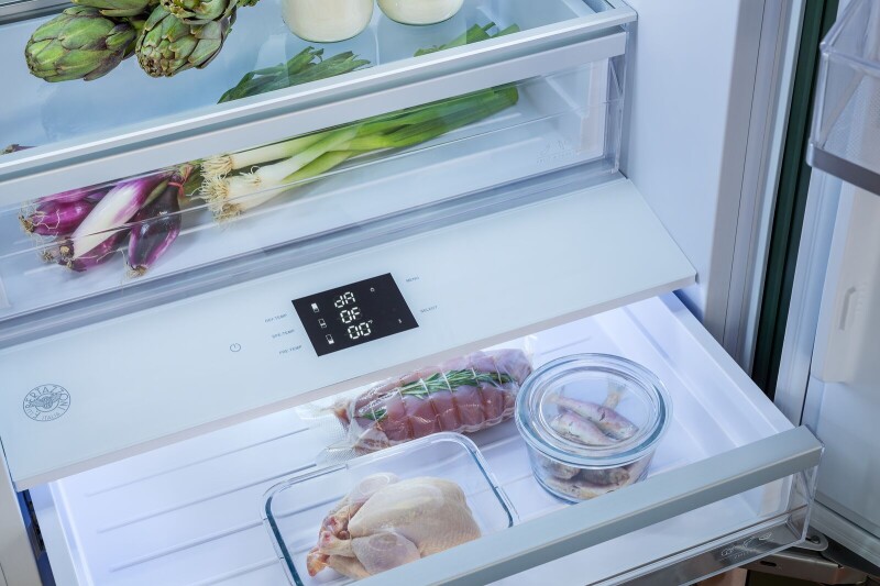 30" W Built-In Bottom Mount Refrigerator SS Panel, LEFT SWING REF30BMBIXLT