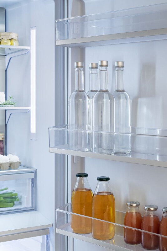 30" W Built-In Bottom Mount Refrigerator SS Panel, LEFT SWING REF30BMBIXLT