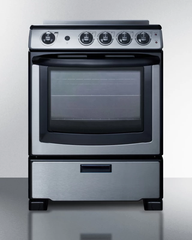 24" Wide Electric Range & Convertible Hood REXH24RSS