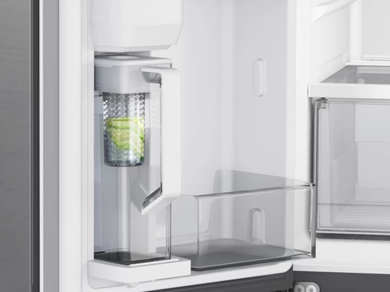 23 cu. ft. Smart Counter Depth 4-Door Flex™ refrigerator with AutoFill Water Pitcher and Dual Ice Maker in Stainless Steel RF23A9071SRAA