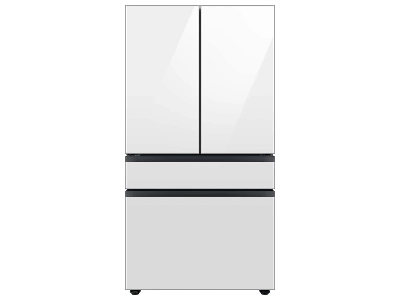 Bespoke 4-Door French Door Refrigerator (23 cu. ft.) with Beverage Center™ in White Glass RF23BB860012AA