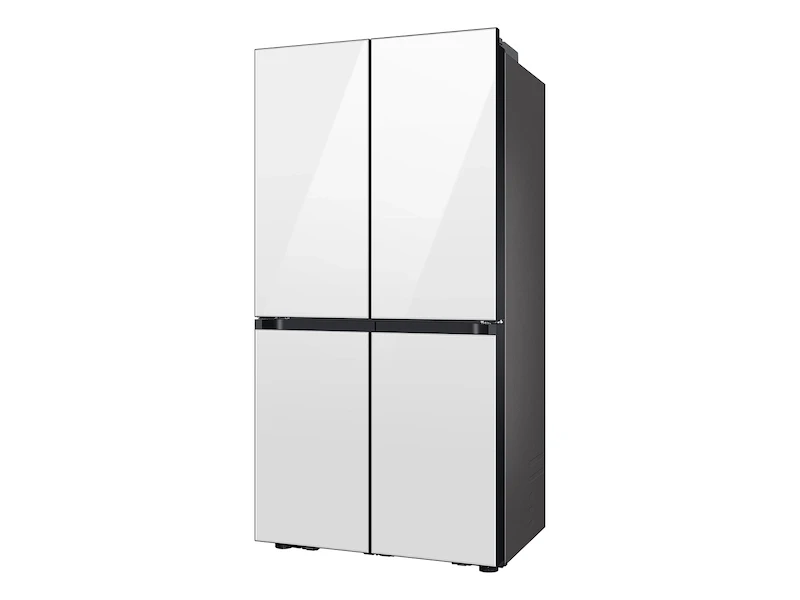 Bespoke Counter Depth 4-Door Flex™ Refrigerator (23 cu. ft.) with Beverage Center™ in White Glass – (with Customizable Door Panel Colors) RF23DB960012AA