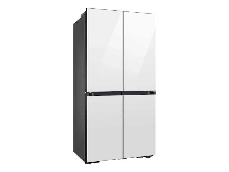 Bespoke Counter Depth 4-Door Flex™ Refrigerator (23 cu. ft.) with Beverage Center™ in White Glass – (with Customizable Door Panel Colors) RF23DB960012AA