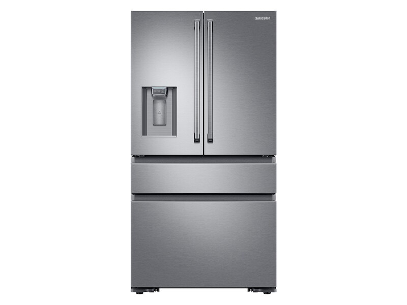 23 cu. ft. Counter Depth 4-Door French Door Refrigerator with Polygon Handles in Stainless Steel RF23M8090SR