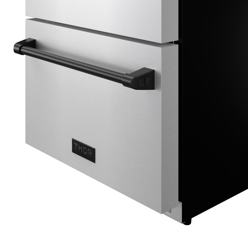 24" Undercounter Built-in Or Freestanding Drawer Refrigerator Stainless Steel/black Gordon Ramsay Series RF24UBLK