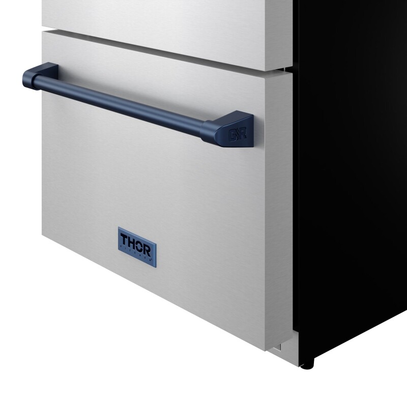 24" Undercounter Built-in Or Freestanding Drawer Refrigerator Stainless Steel/blue Gordon Ramsay Series RF24UBLU