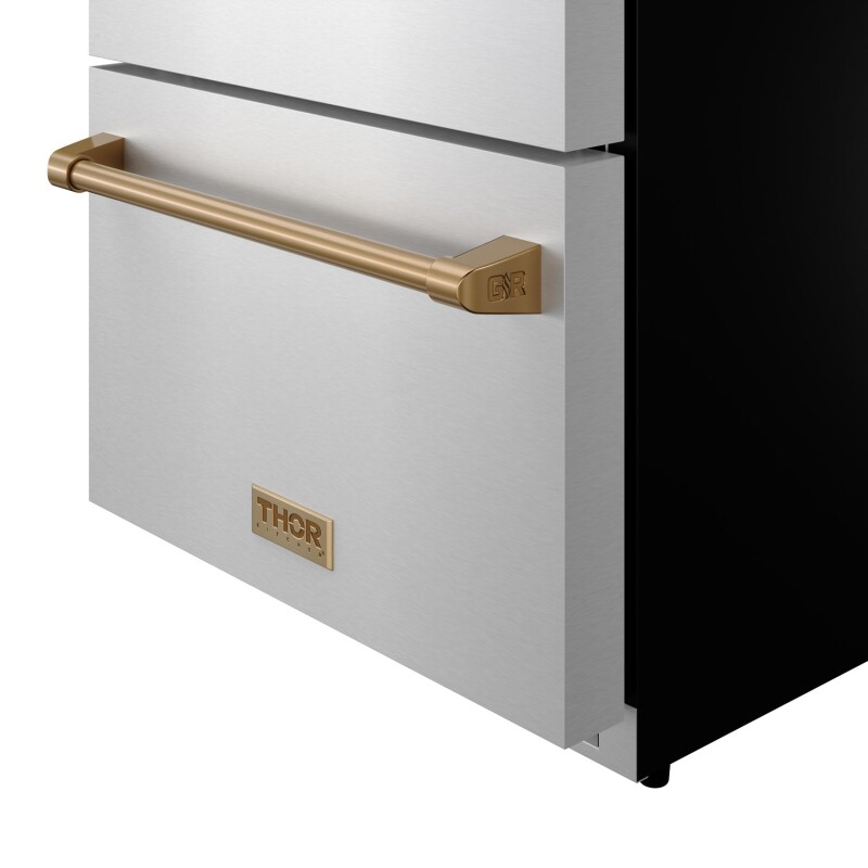 24" Undercounter Built-in Or Freestanding Drawer Refrigerator Stainless Steel/bronze Gordon Ramsay Series RF24UBRZ