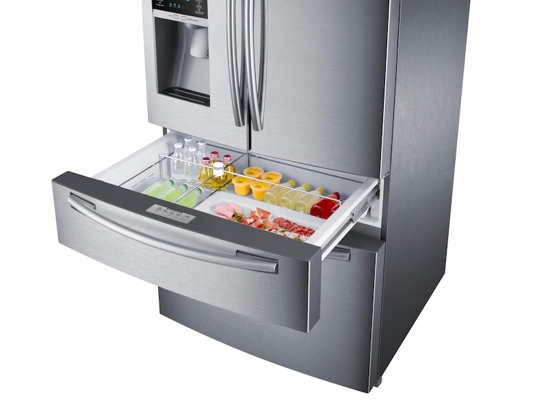 25 cu. ft. 4-Door French Door Refrigerator in Stainless Steel RF25HMEDBWW