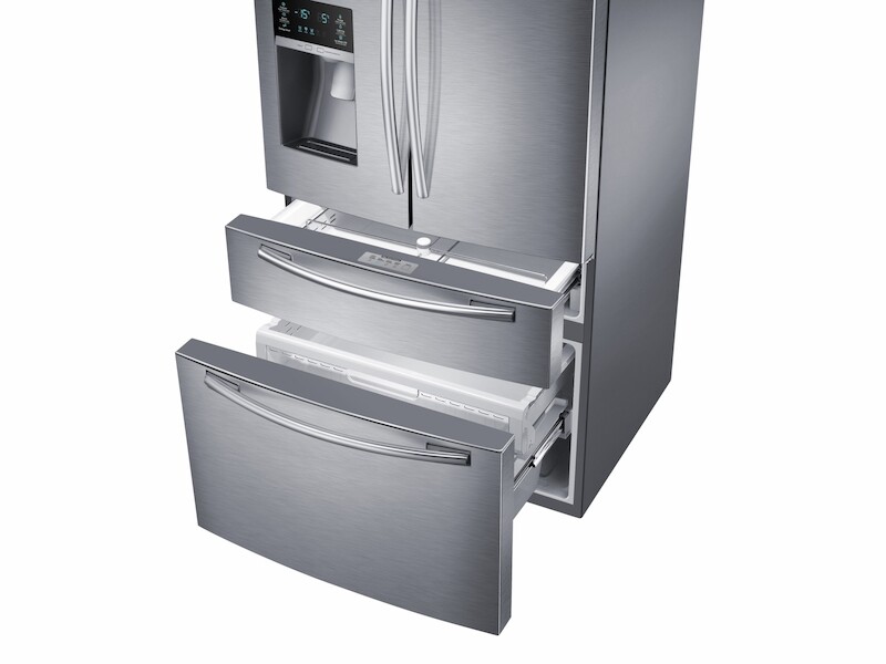 25 cu. ft. 4-Door French Door Refrigerator in Stainless Steel RF25HMEDBWW