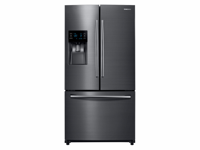 25 cu. ft. French Door Refrigerator with External Water & Ice Dispenser in Black Stainless Steel RF263BEAESG
