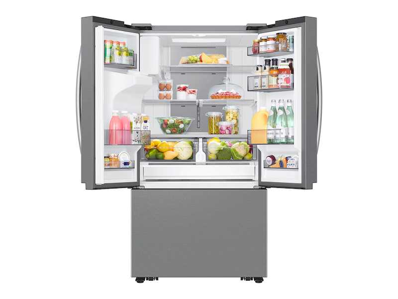 25 cu. ft. Mega Capacity Counter Depth 3-Door French Door Refrigerator with Family Hub™ in Stainless Steel RF27CG5900SRAA