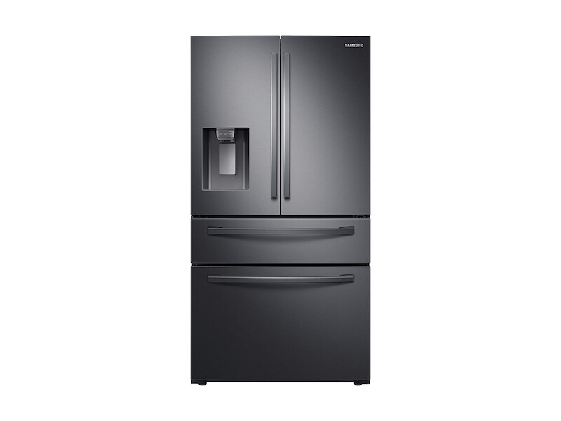 Samsung 28 cu. ft. 4-Door French Door Refrigerator with FlexZone Drawer Black Stainless Steel RF28R7201SG Picture 1