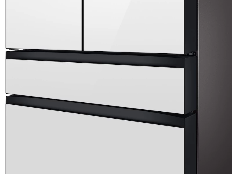 Bespoke 4-Door French Door Refrigerator (29 cu. ft.) with Beverage Center™ in White Glass RF29BB860012AA