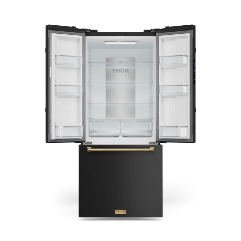 30 Inch 17.5 Cu Ft French Door Counter Depth Refrigerator With Ice Maker In Black/bronze Gordon Ramsay Series RF3017FFD00BRZ