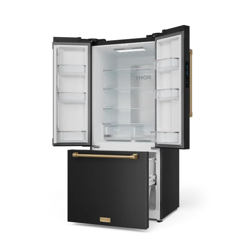 30 Inch 17.5 Cu Ft French Door Counter Depth Refrigerator With Ice Maker In Black/bronze Gordon Ramsay Series RF3017FFD00BRZ