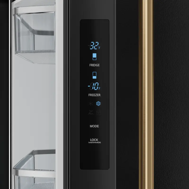 30 Inch 17.5 Cu Ft French Door Counter Depth Refrigerator With Ice Maker In Black/bronze Gordon Ramsay Series RF3017FFD00BRZ