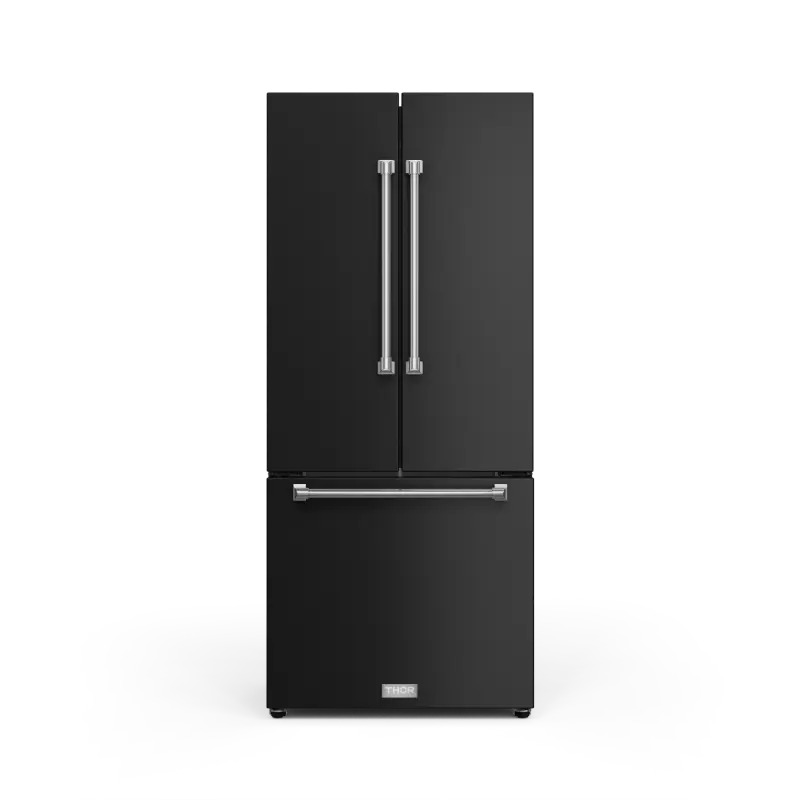 30 Inch 17.5 Cu Ft French Door Counter Depth Refrigerator With Ice Maker In Black/stainless Steel Gordon Ramsay Series RF3017FFD00SS