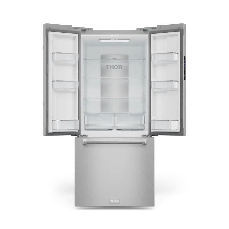 30 Inch 17.5 Cu Ft French Door Counter Depth Refrigerator With Ice Maker In Stainless Steel Gordon Ramsay Series RF3017FFD99