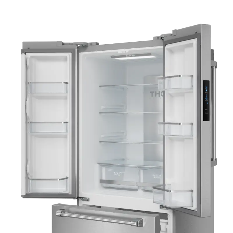 30 Inch 17.5 Cu Ft French Door Counter Depth Refrigerator With Ice Maker In Stainless Steel Gordon Ramsay Series RF3017FFD99