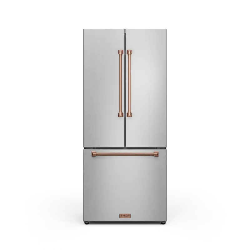 30 Inch 17.5 Cu Ft French Door Counter Depth Refrigerator With Ice Maker In Stainless Steel/rose Gold Gordon Ramsay Series RF3017FFD99RSG