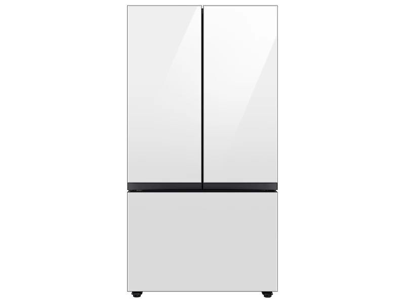 Samsung Bespoke 3-Door French Door Refrigerator 30 cu. ft. in White Glass with AutoFill Water Pitcher Other RF30BB620012AA Picture 1