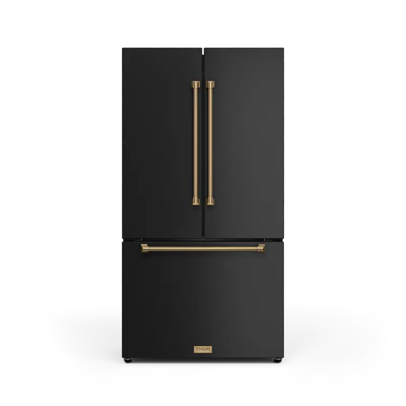 36 Inch 20.3 Cu Ft French Door Counter Depth Refrigerator With Ice Maker In Black/bronze Gordon Ramsay Series RF3621CTD00BRZ