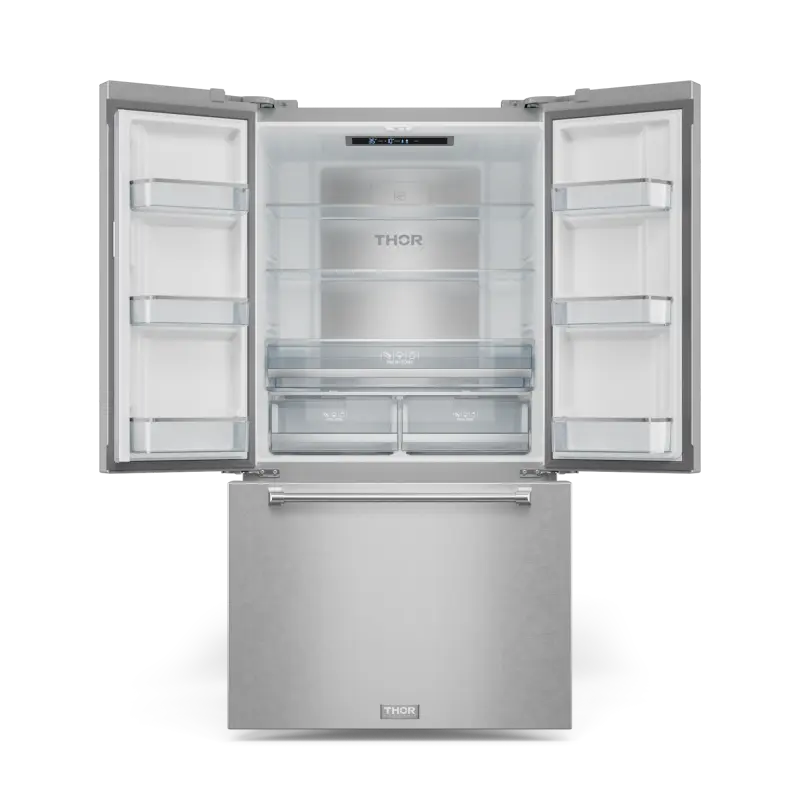 36 Inch 20.3 Cu Ft French Door Counter Depth Refrigerator With Ice Maker In Stainless Steel Gordon Ramsay Series RF3621CTD99