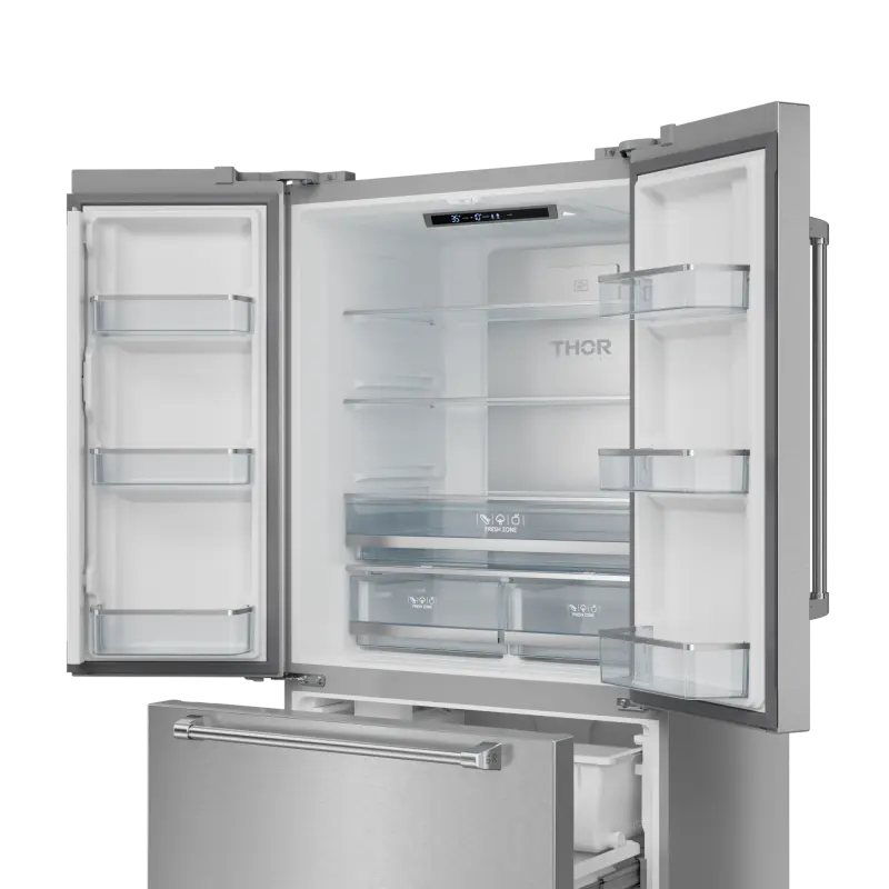 36 Inch 20.3 Cu Ft French Door Counter Depth Refrigerator With Ice Maker In Stainless Steel Gordon Ramsay Series RF3621CTD99