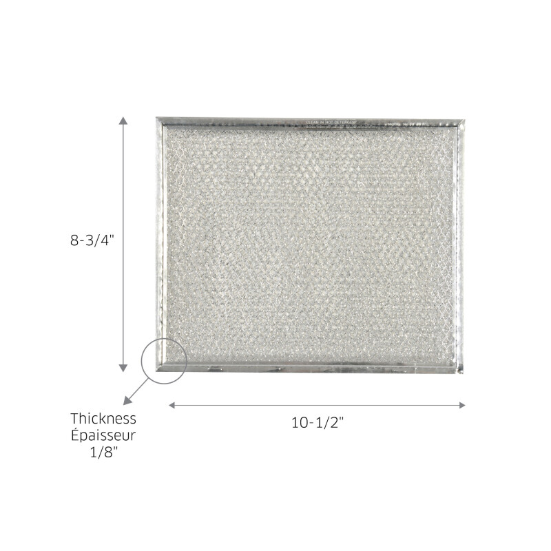 Broan-NuTone Genuine Replacement Aluminum Filter for Range Hoods, 8-3/4" x 10-1/2", Fits Select Models RF48A