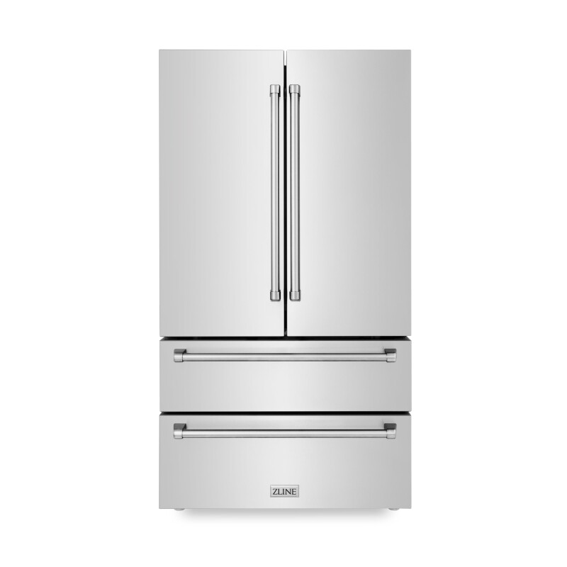 ZLINE 36" 22.5 cu. ft Freestanding French Door Refrigerator with Ice Maker Stainless Steel RFM36 Picture 1