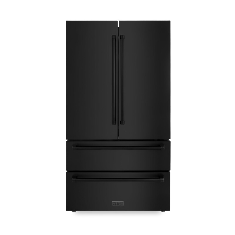 ZLINE 36" 22.5 cu. ft Freestanding French Door Refrigerator with Ice Maker in Fingerprint Resistant Stainless Steel (RFM-36) Black Stainless Steel RFM36BS Picture 1