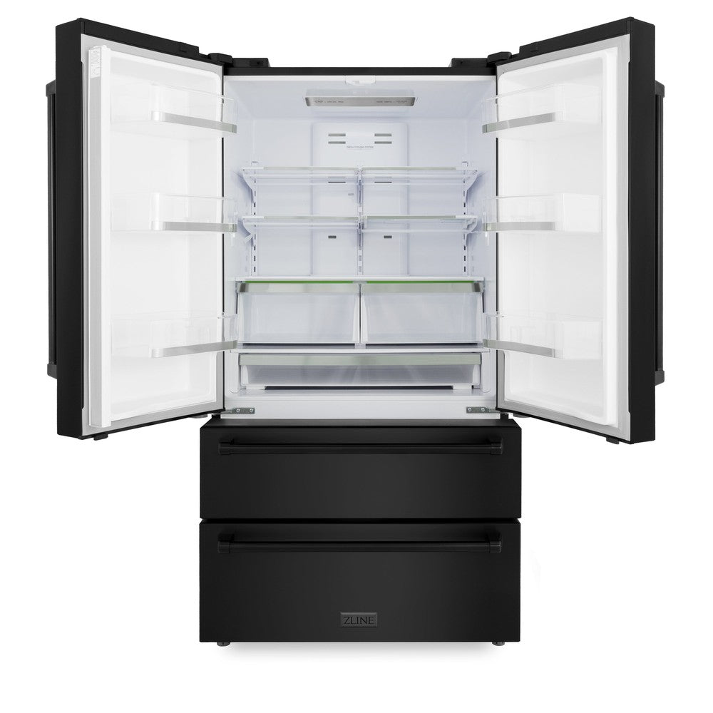 36 In. 22.5 Cu. Ft. Counter-depth French Door Refrigerator With Ice Maker In Fingerprint-resistant Black Stainless Steel RFM36BS