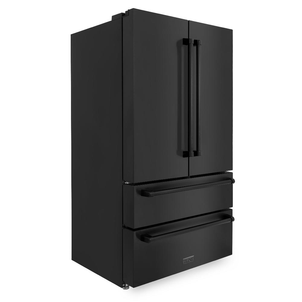 36 In. 22.5 Cu. Ft. Counter-depth French Door Refrigerator With Ice Maker In Fingerprint-resistant Black Stainless Steel RFM36BS