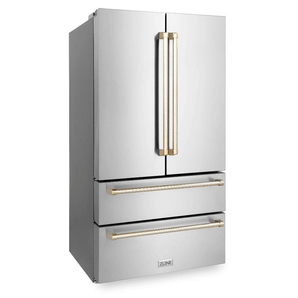 36" Autograph Edition 22.5 cu. ft Freestanding French Door Refrigerator with Ice Maker - Gold RFMZ36G