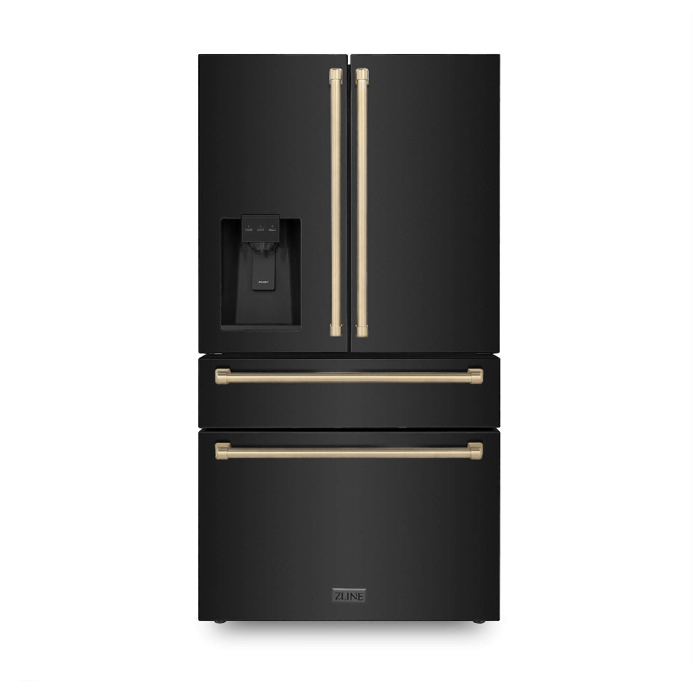 36" Autograph Edition 21.6 cu. ft Freestanding Refrigerator in Fingerprint Resistant Black Stainless Steel RFMZW36BSCB