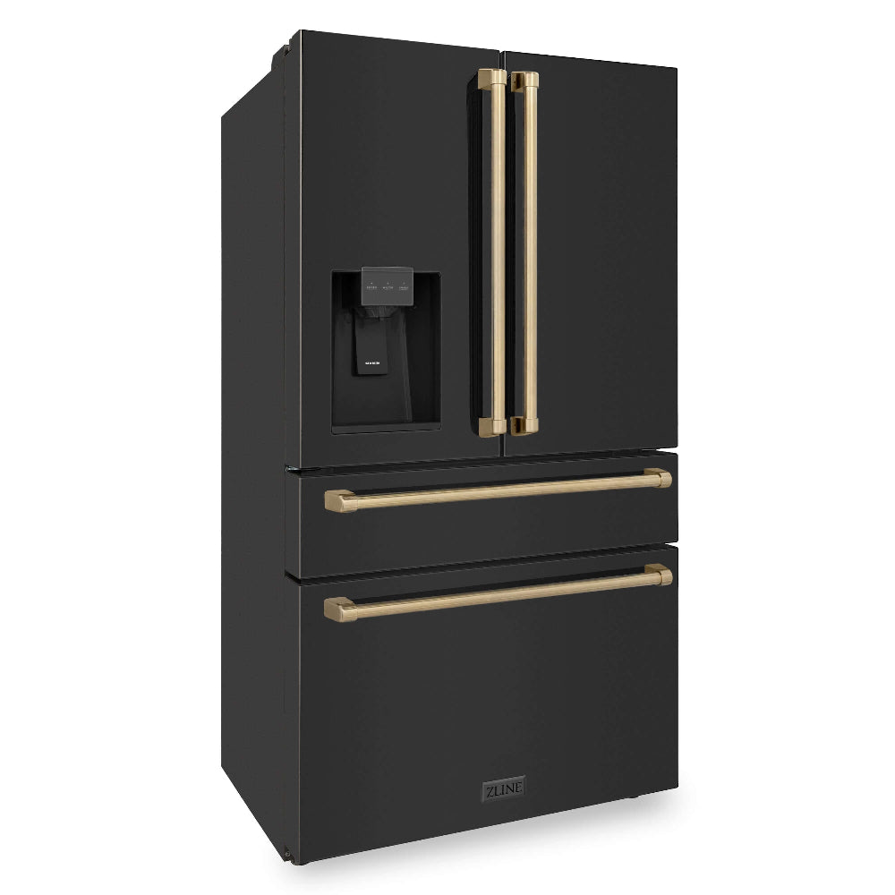 36" Autograph Edition 21.6 cu. ft Freestanding Refrigerator in Fingerprint Resistant Black Stainless Steel RFMZW36BSCB