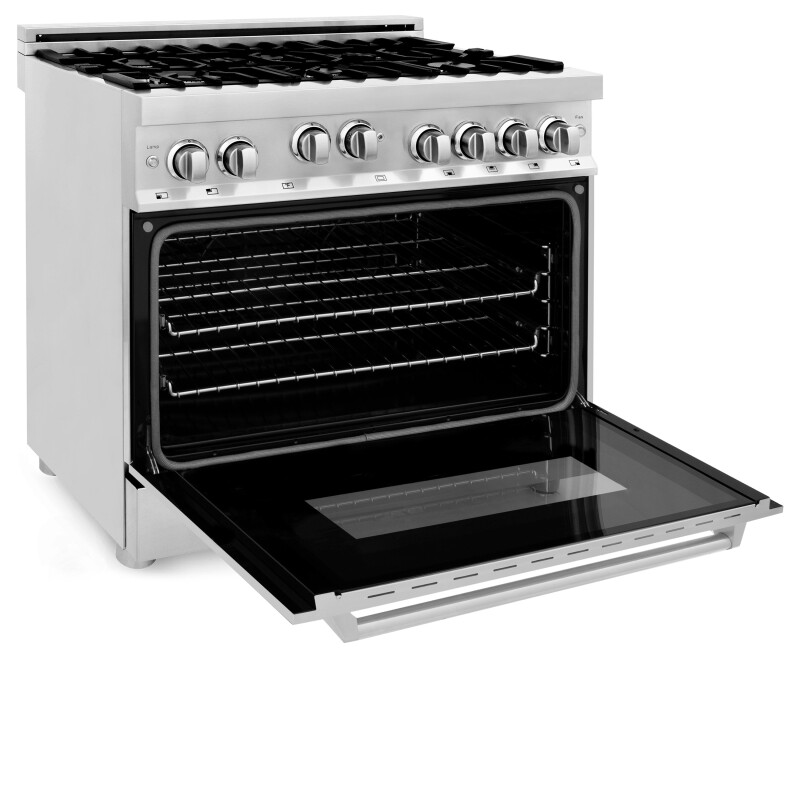 ZLINE 36" Professional 4.6 cu. ft. 6 Gas on Gas Rangeundefined with Color Door Options Stainless Steel RG36 Picture 1
